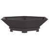 vidaXL Fire Pit Black 100 x 100 x 28 cm Steel