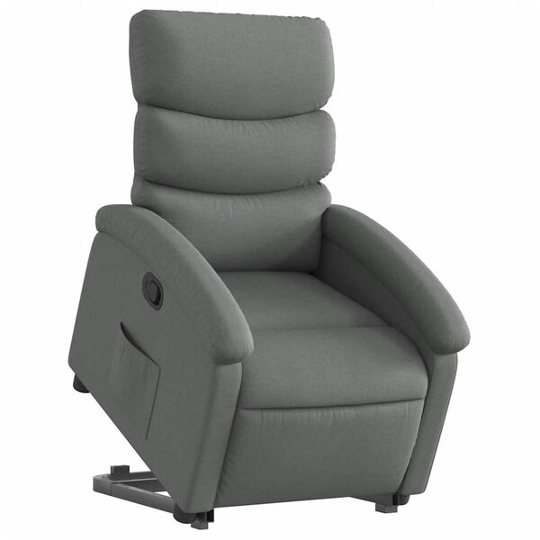 vidaXL Stand up Recliner Chair Dark Grey Fabric
