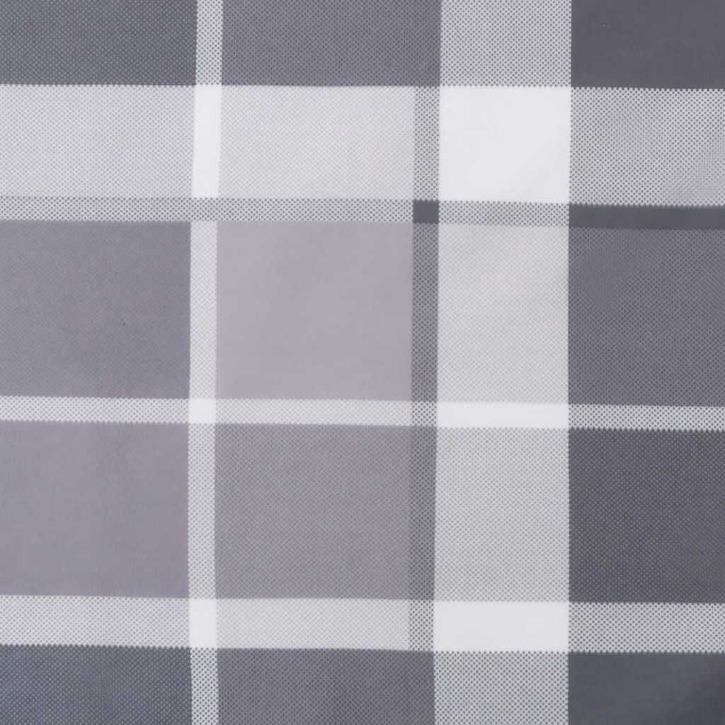vidaXL Sun Lounger Cushion Grey Check Pattern 186x58x4cm Oxford Fabric