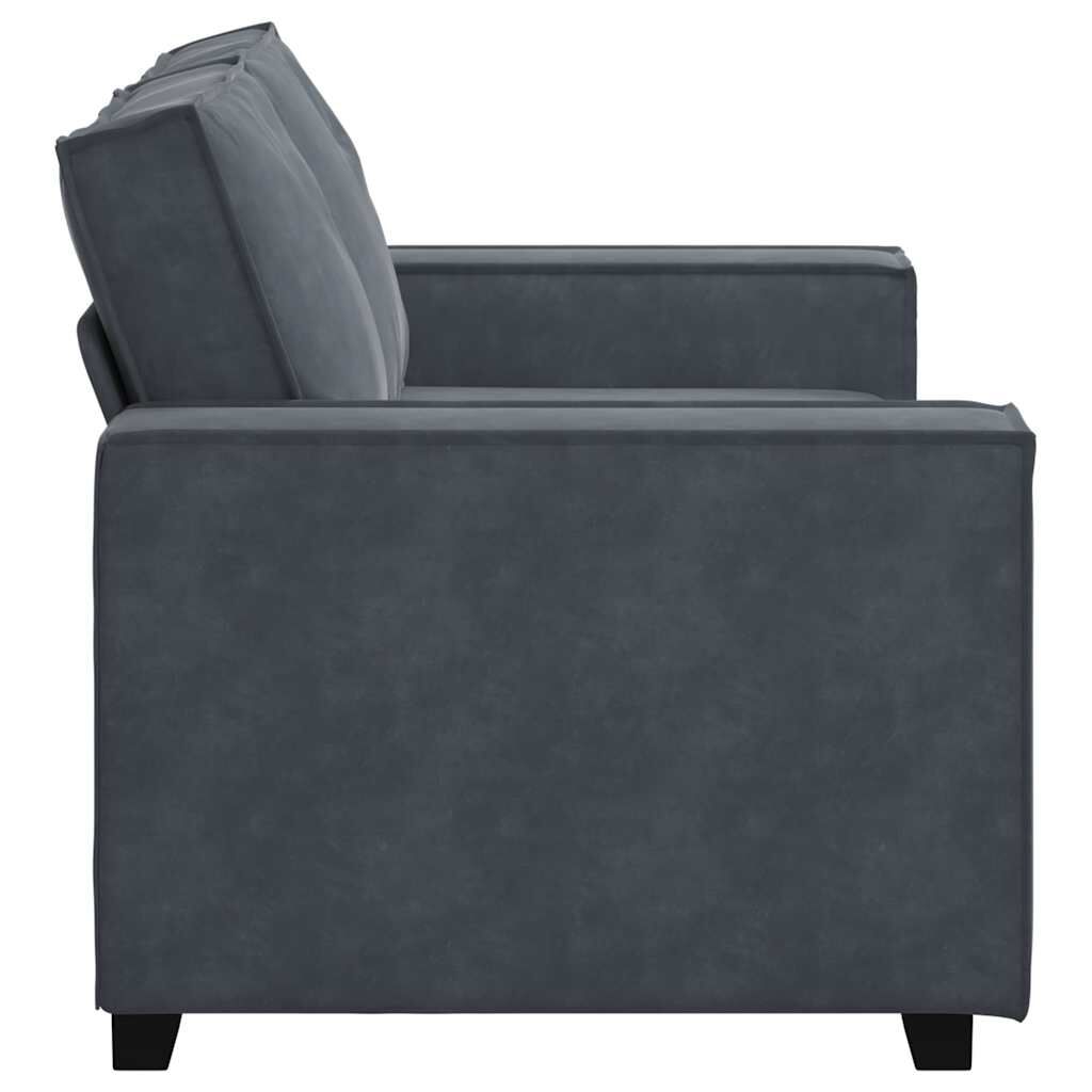 vidaXL 2-Seater Sofa Dark Grey 120 cm Velvet