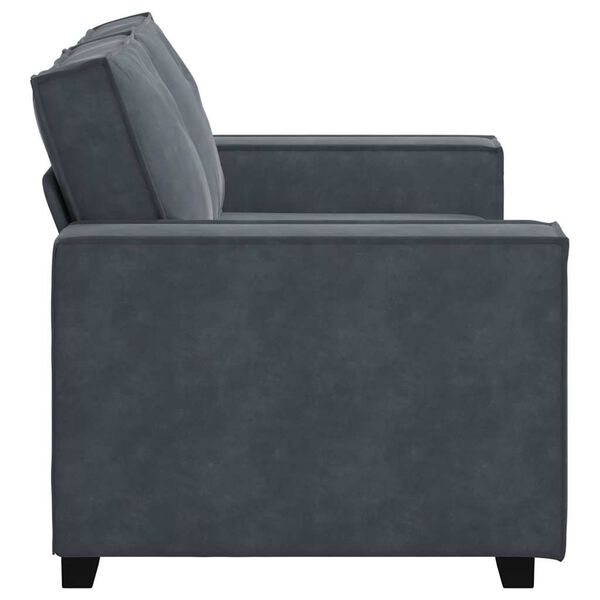 vidaXL 2-Seater Sofa Dark Grey 120 cm Velvet
