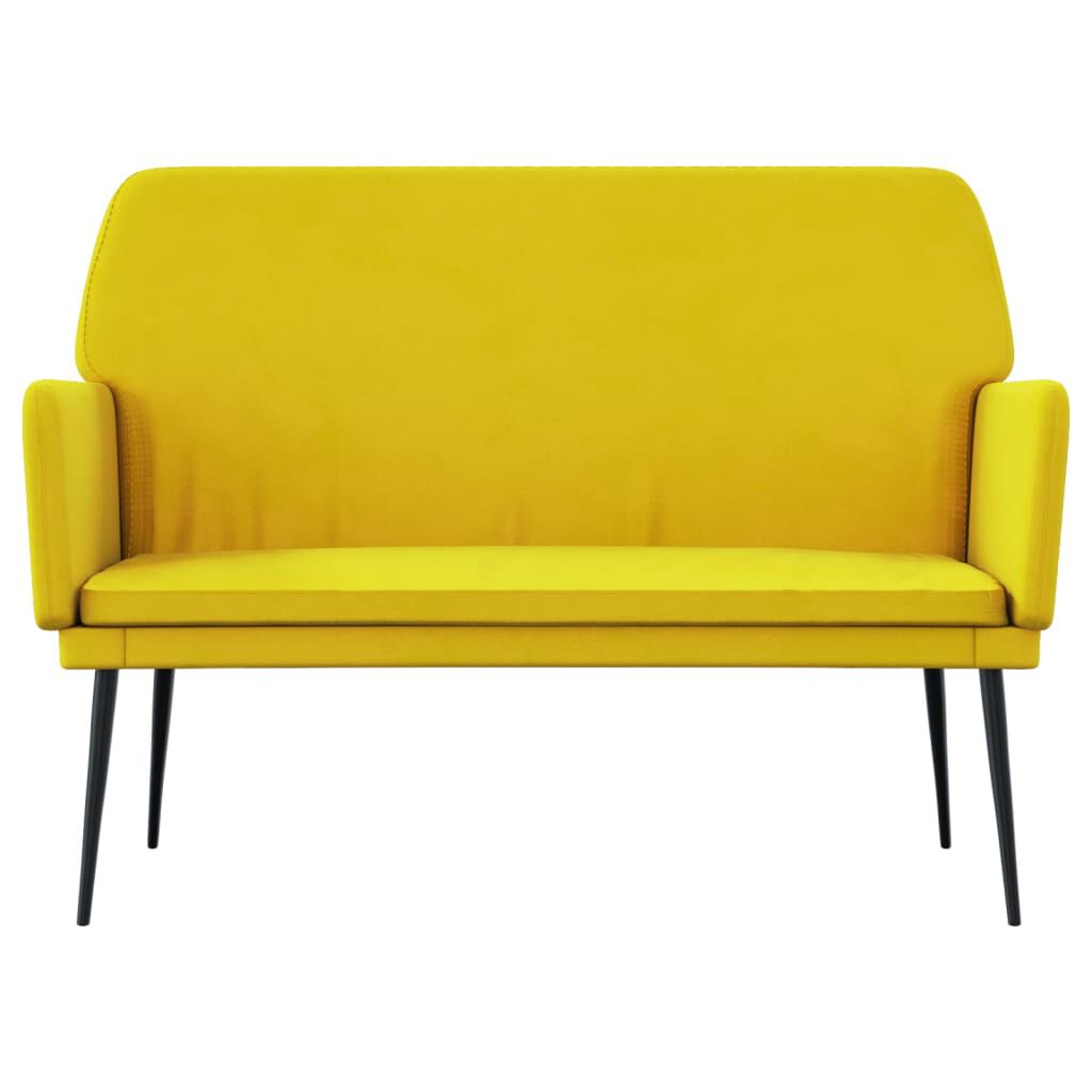 vidaXL Bench Yellow 108x79x79 cm Velvet