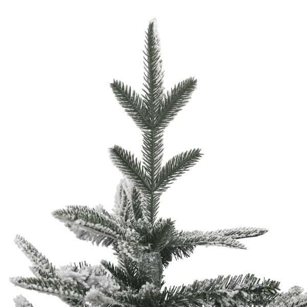 vidaXL Artificial Pre-lit Christmas Tree with Flocked Snow 210 cm PVC&PE