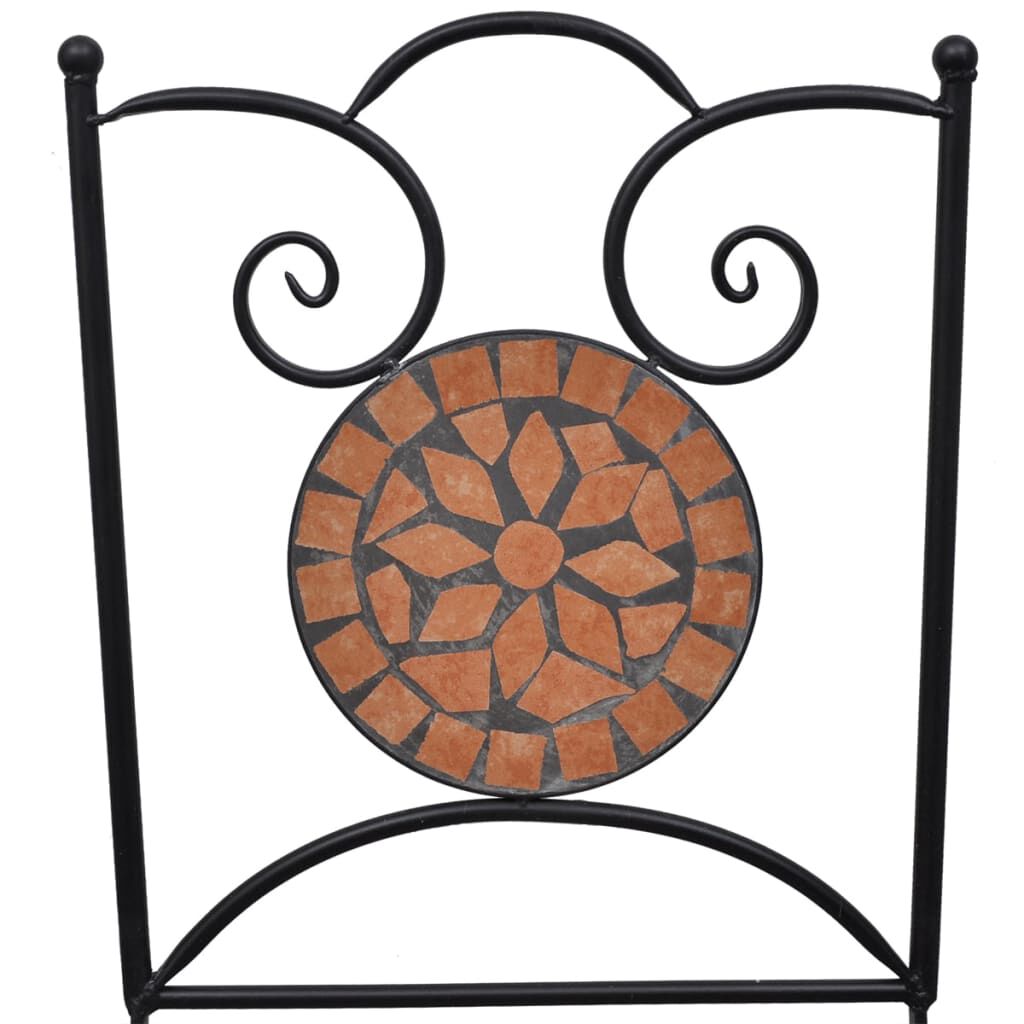 vidaXL 3 Piece Bistro Set Ceramic Tile Terracotta