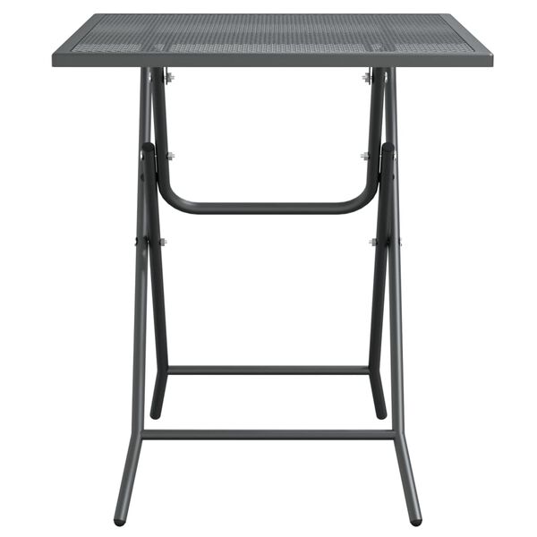 vidaXL Garden Table 60x60x72 cm Expanded Metal Mesh Anthracite