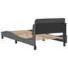 vidaXL Bed Frame "Dover" Dark Grey 100x190 cm Fabric