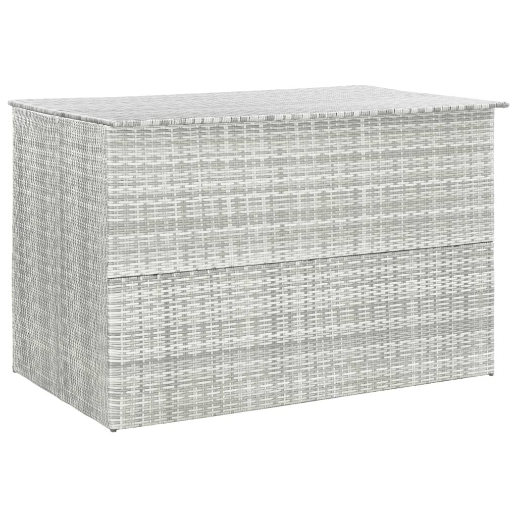 vidaXL Garden Storage Box Light Grey 150x100x100 cm Poly Rattan