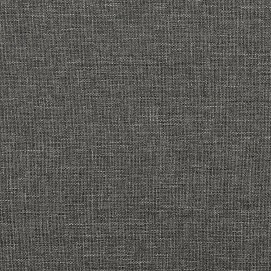 vidaXL Box Spring Bed with Mattress Dark Grey 153x203 cm Queen Size Fabric