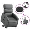 vidaXL Electric Stand up Recliner Chair Grey Faux Leather