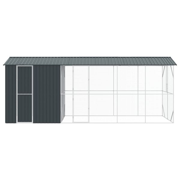vidaXL Bird Cage Anthracite 645 x 208 x 247 cm Galvanised Steel