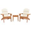 vidaXL 3 Piece Adirondack Garden Lounge Set Solid Wood Acacia