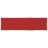 vidaXL Sun Lounger with Red Cushion Solid Teak Wood