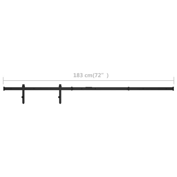 vidaXL Mini Sliding Cabinet Door Kit Carbon Steel 183 cm