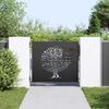 vidaXL Garden Gate 85x100 cm Corten Steel Tree Design