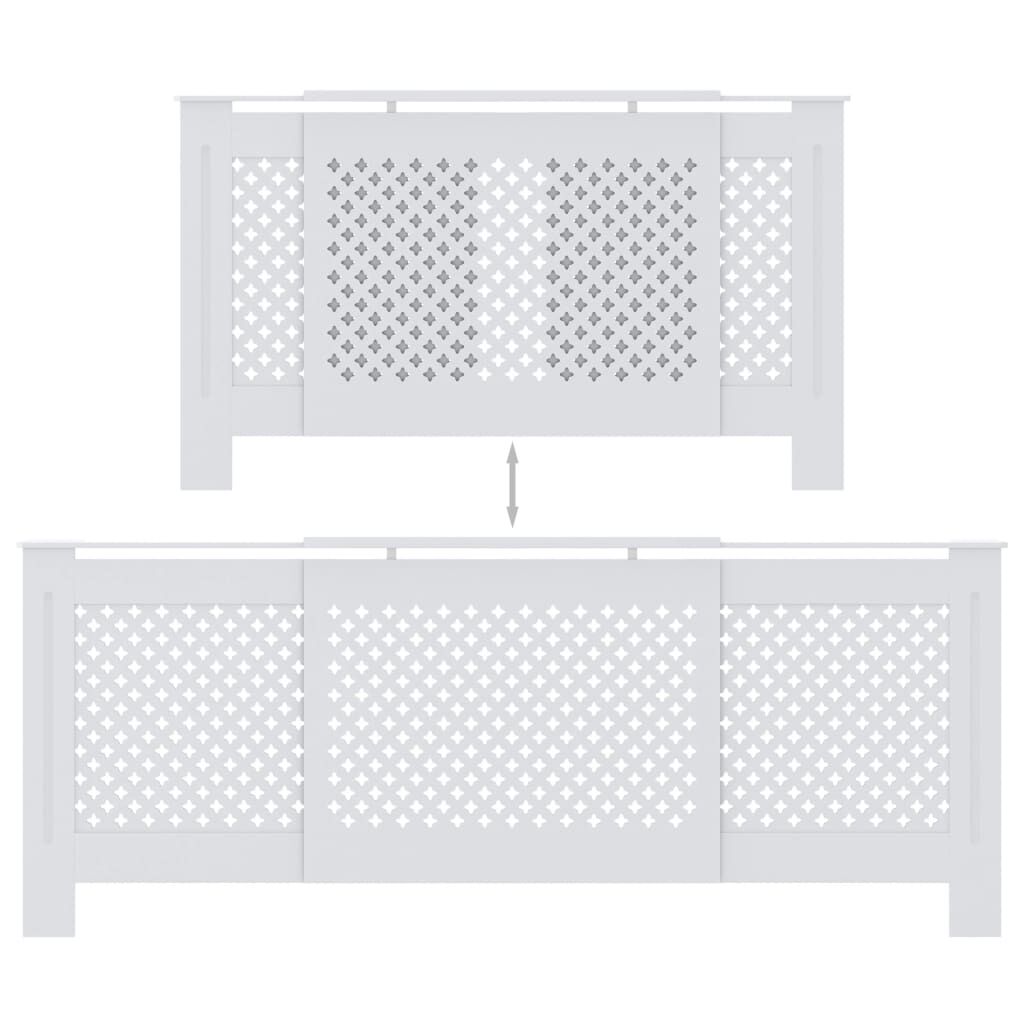 vidaXL MDF Radiator Cover White 205 cm