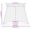 vidaXL Lamp Shade Brown &Oslash;15x12 cm Wicker