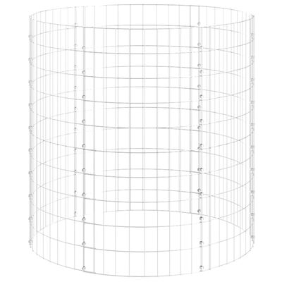 vidaXL Circular Gabion Pole Galvanised Steel Ø100x100 cm