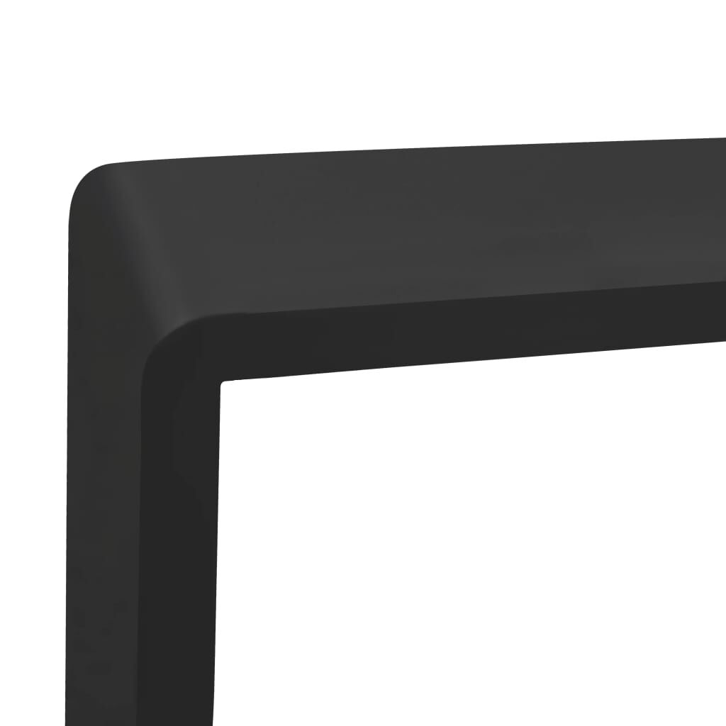 vidaXL Wall Cube Shelves 3 pcs Black MDF