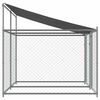 vidaXL Dog Cage with Roof and Doors Grey 4x2x2 m Galvanised Steel