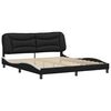 vidaXL Bed Frame without Mattress "Hvar" Black and White 183x213 cm Faux Leather