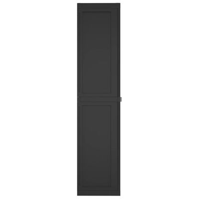 vidaXL Outdoor Storage Cabinet Black 97x37x165 cm PP