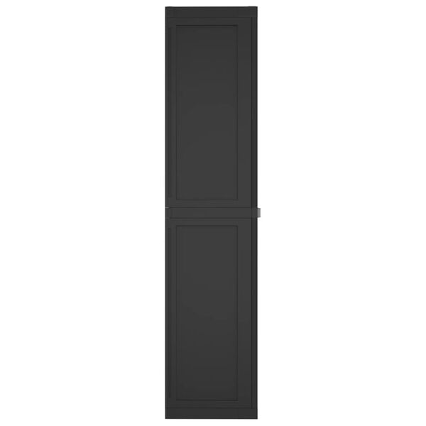 vidaXL Outdoor Storage Cabinet Black 97x37x165 cm PP