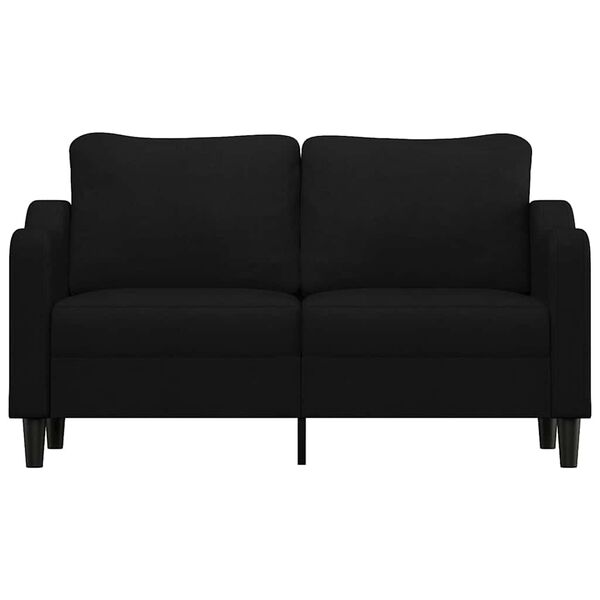 vidaXL 2-Seater Sofa Black 140 cm Fabric