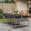 vidaXL 9 Piece Garden Dining Set with Cushions Grey Poly Rattan