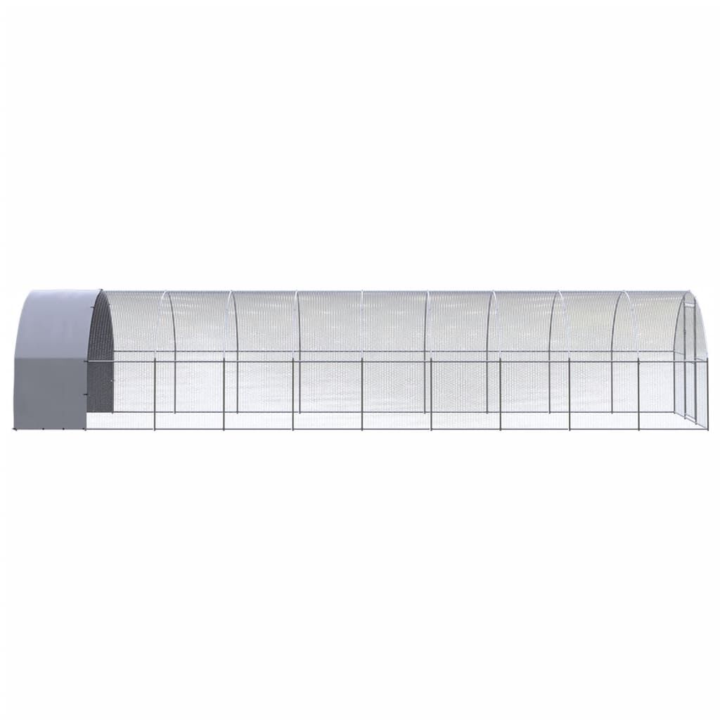 vidaXL Outdoor Chicken Coop 3x10x2 m Galvanised Steel