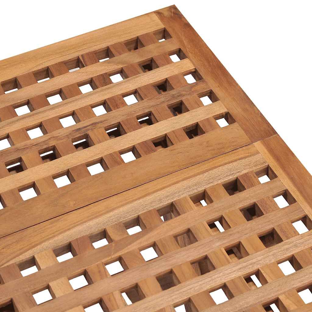 vidaXL 3 Piece Folding Outdoor Dining Set with Cushion Solid Wood Teak