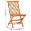 vidaXL 3 Piece Bistro Set with Taupe Cushions Solid Teak Wood