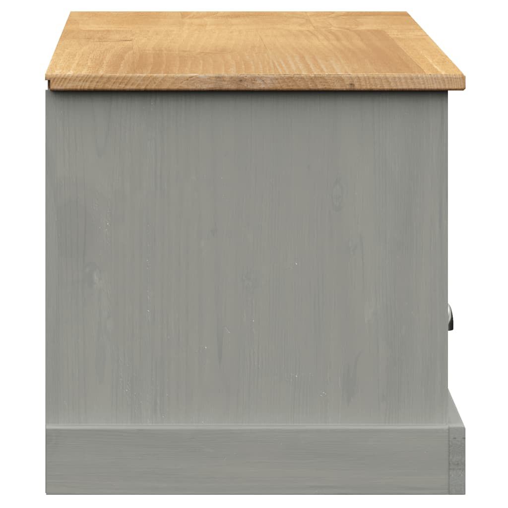 vidaXL TV Cabinet VIGO Grey 156x40x40 cm Solid Wood Pine