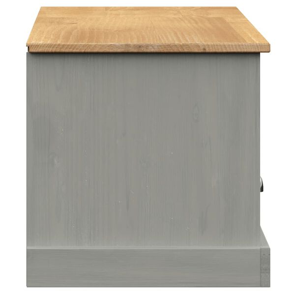 vidaXL TV Cabinet VIGO Grey 156x40x40 cm Solid Wood Pine