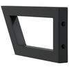 vidaXL Shelf Brackets for Washbasin 2 pcs Black Trapezium Steel