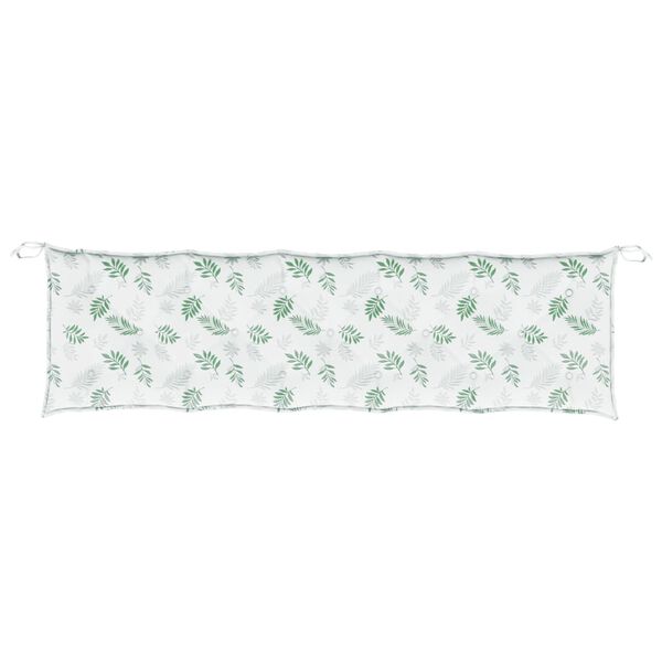 vidaXL Garden Bench Cushion Leaf Pattern 180x50x7 cm Oxford Fabric