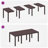 vidaXL Garden Dining Set 7 pcs Brown Polt rattan
