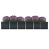 vidaXL Garden Raised Bed Galvanised Steel 480x80x77 cm Anthracite