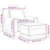 vidaXL Sofa Chair with Footstool Dark Grey 60 cm Fabric