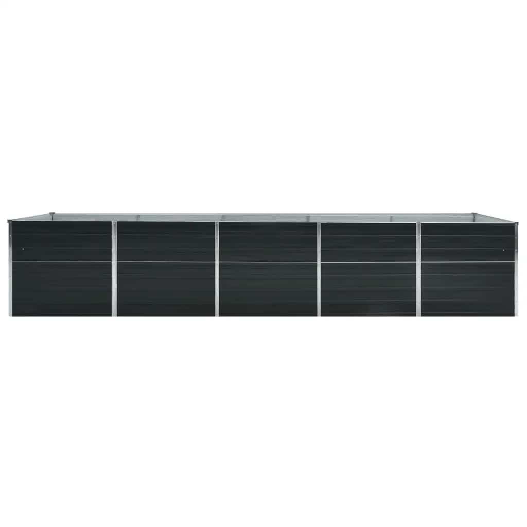 vidaXL Garden Raised Bed Galvanised Steel 400x80x77 cm Anthracite