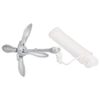 vidaXL Folding Anchor with Rope Silver 2.5 kg Malleable Iron