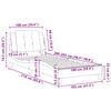 vidaXL Bed Frame with LED without Mattress "Zadar" White 100x203 cm