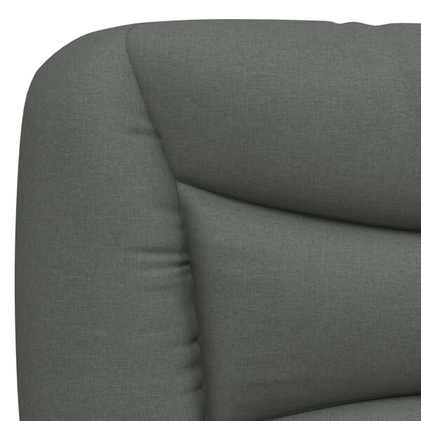 vidaXL Bed Frame without Mattress "Hvar" Dark Grey 152x203 cm Queen Fabric