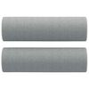 vidaXL Throw Pillows 2 pcs Light Grey &Oslash;15x50 cm Fabric