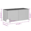 vidaXL Garden Storage Box with Wheels Brown 283L Poly Rattan