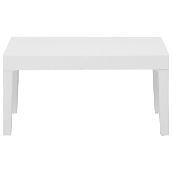 vidaXL 3 Piece Garden Lounge Set with Cushions Plastic White