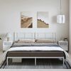 vidaXL Metal Bed Frame without Mattress with Headboard White 183x213cm