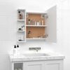 vidaXL Mirror Cabinet with LED White 70x16.5x60 cm