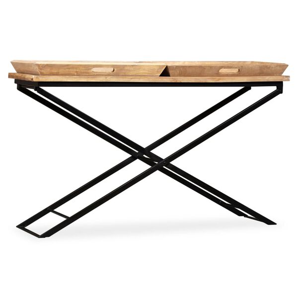 vidaXL Console Table Solid Mango Wood 130x40x80 cm