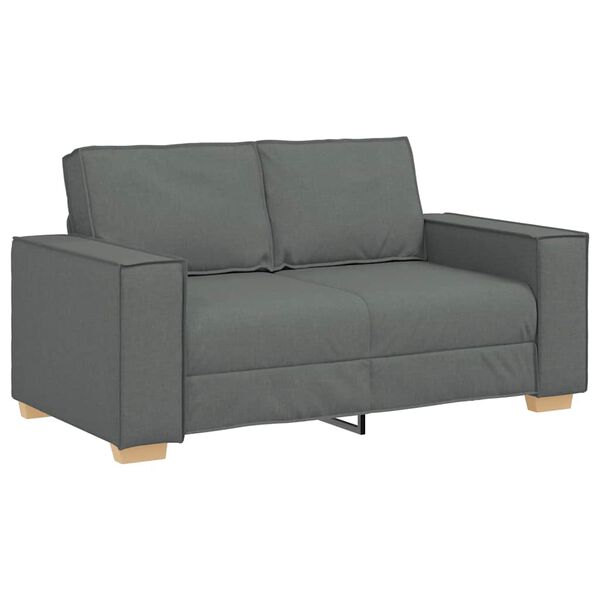 vidaXL 2-Seater Sofa Dark Grey 160x78x84 cm Fabric