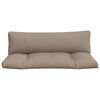 vidaXL Pallet Cushions 2 pcs Taupe Fabric